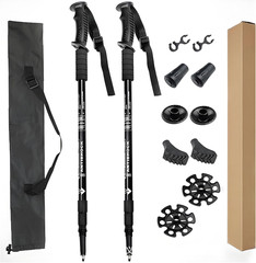 Folding Hiking Poles – 2-Piece Adjustable Trekking Poles, Lightweight Collapsibl