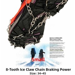 8-Tine Steel Crampons Icy Terrain Grip Enhanced Stability For Climbing