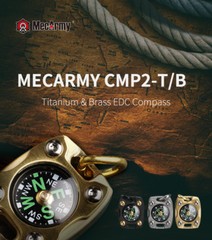 MecArmy CMP2, Brass, EDC Compass, With Fluorescence Glow and Beaded Chain used
