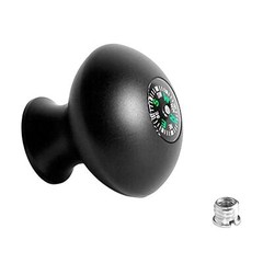 Trekking Pole Monopod Head Grip Knob with Compass, 1/4 to 3/8 Hole Handle Grip