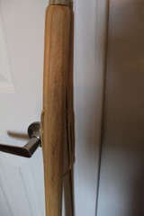 Custom Made Pecan Wood Walking Hiking Stick with Carved Antler Morel Topper