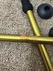 Ozark Trail Adjustable Trekking Poles Pair External Lever Lock Gold/Black
