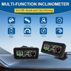 Car Inclinometer for Off-Road Driving, GPS Speedometer MPH KMH with AM50-B