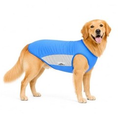 Dog Cooling Vest for Hot Weather，Dual-Layer Water-Holding Side Panels XL Blue
