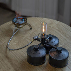 Camping Gas Supply Adapter 3 Canister Inputs 2 Stove Outputs Black Gray