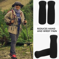 2 Pcs Walking Aid Handle Cover Elder Elderly Crutch Grip Sponge for Cane