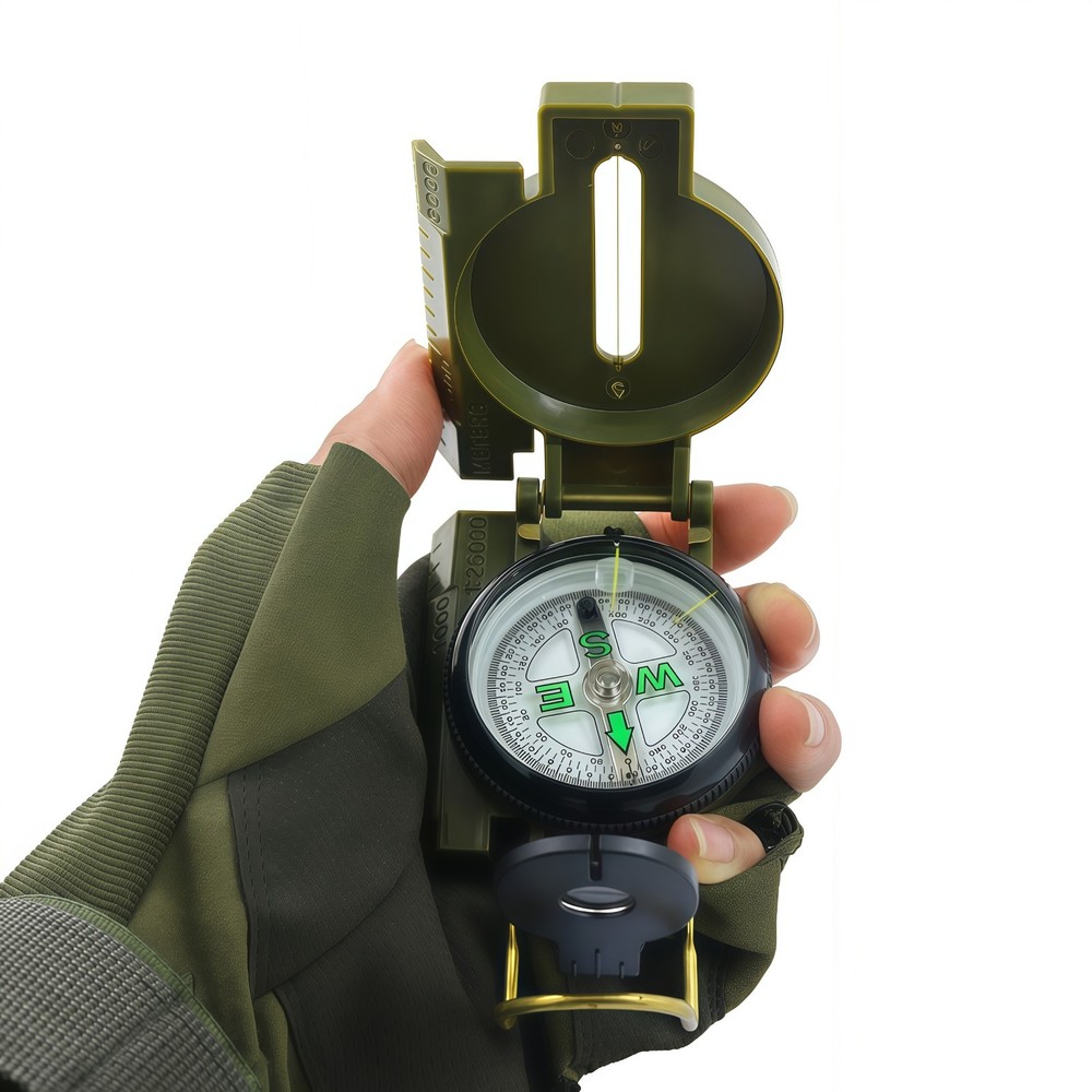 DC45-2C Magnetic Compass Lensatic Versatile Metal Military Camping Compass