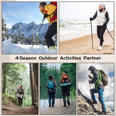 1 Pair Adjustable Trekking Poles Anti-Shock Walking Stick Aluminum Hiking Poles