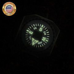 Slip-On Wrist Compass – Easy-To-Read Compass for Watch Band or Paracord Survival