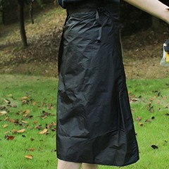 Outdoor Rainproof Rain Skirt Portable Foldable Hiking Skirt Silicone Coat NNMK