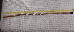Collectable hand carved twisted painted walking stick Hocking hills safety end