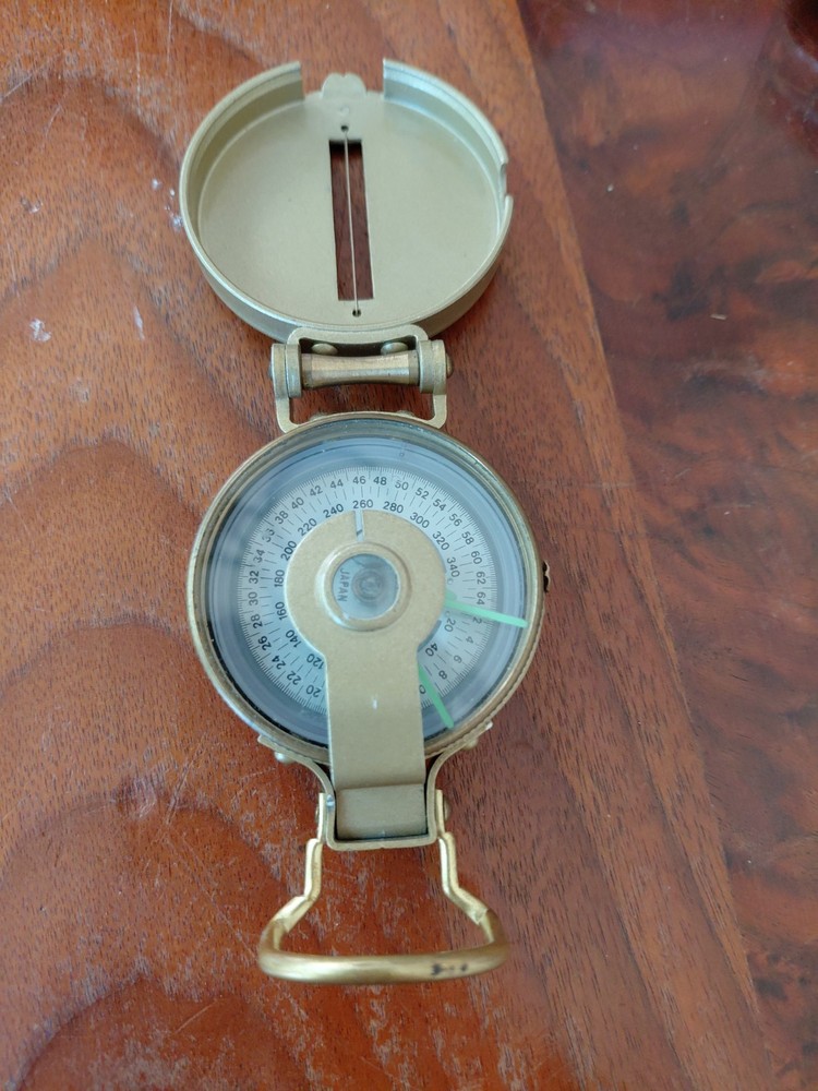 Vintage Lensatic Compass Made In Japan/ Camping Survial Hiking Scouting Outdoors