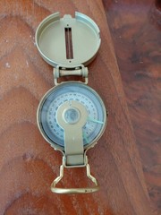 Vintage Lensatic Compass Made In Japan/ Camping Survial Hiking Scouting Outdoors