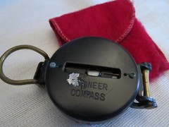 Vtg. TAYLOR Lensatic Engineer’s Compass Working w/Original Cloth Bag