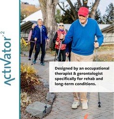 ACTIVATOR 2 Nordic Walking Poles with Carbide Tips – Adjustable for 4’2″ to 6’4″
