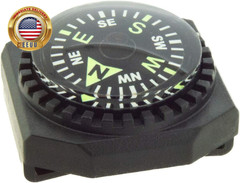 Slip-On Wrist Compass – Easy-To-Read Compass for Watch Band or Paracord Survival
