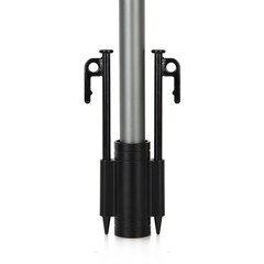 Aluminum Curtain Pole Support Rod for Camping Wind Resistant Double Peg Holes