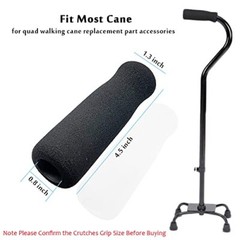Quad Walking Cane Grip Replacement for Elderly & Disabled Patient Foam Handle