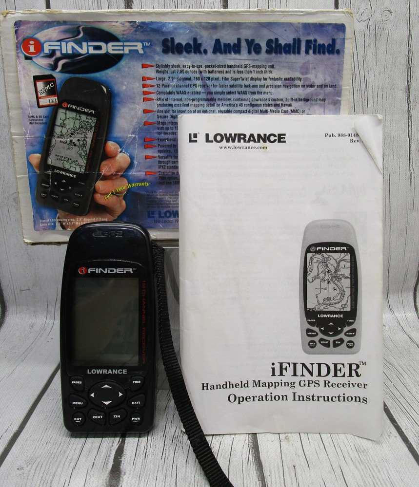LOWRANCE iFINDER 12 Channel Receiver GPS in Box w/ Manual – Tested Working