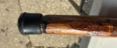 Wood Walking Stick with Whistle and Compass That Unscrews for Easy Transport