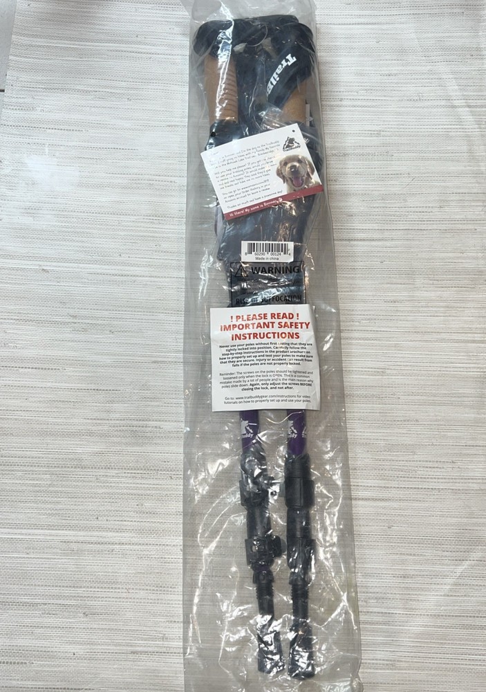 New TrailBuddy Hiking Poles Adjustable Aluminum Trekking Sticks Plum Purple