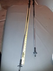 Black Diamond Distance Z Aluminum Trekking Hiking Poles 120 cm PAIR – one bent