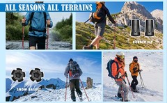 Collapsible Trekking Poles Folding Hiking Poles, Adjustable Height, Lightweight