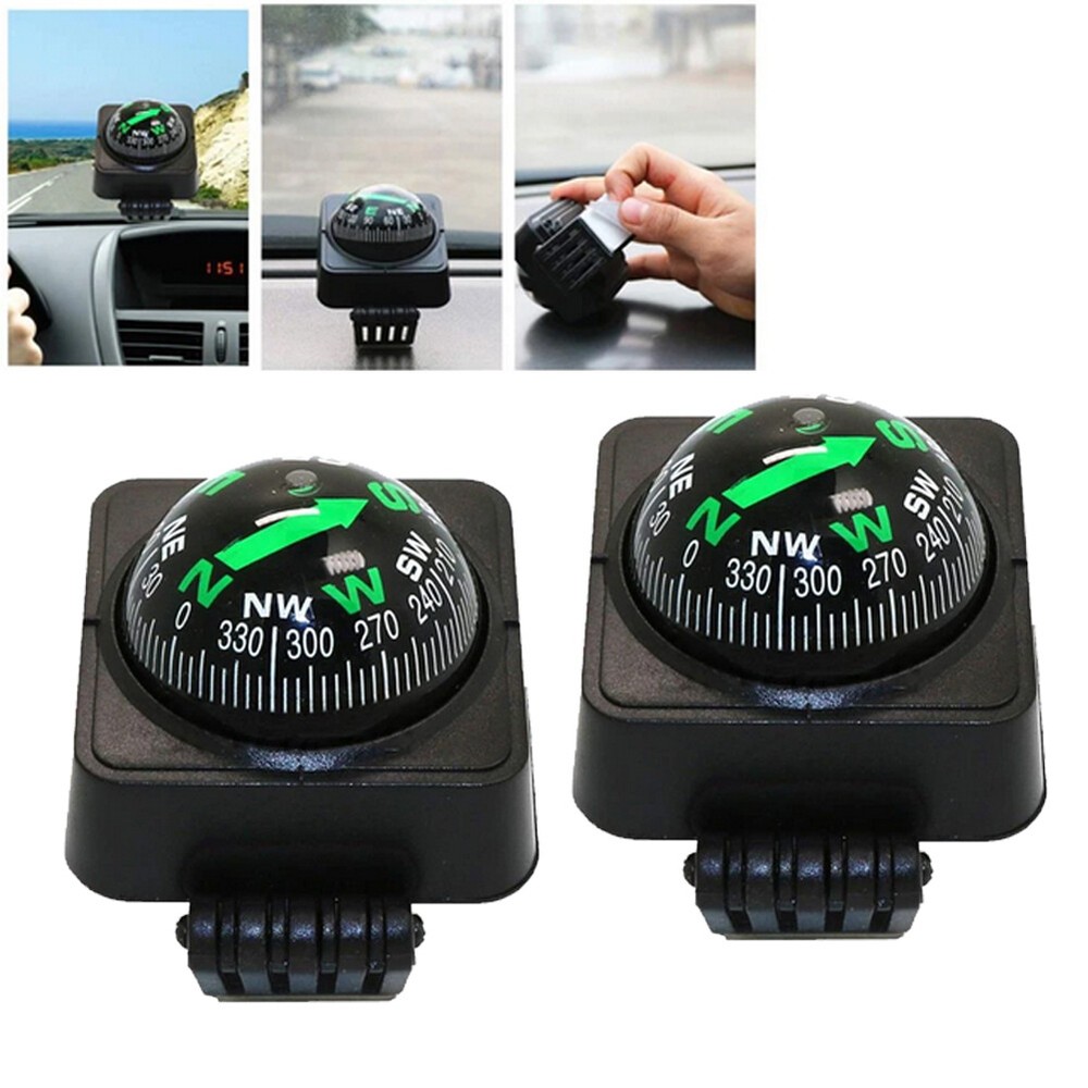 2PCS Adjustable Car Dashboard Navigation Compass Ball for Boat Marine Truck USA