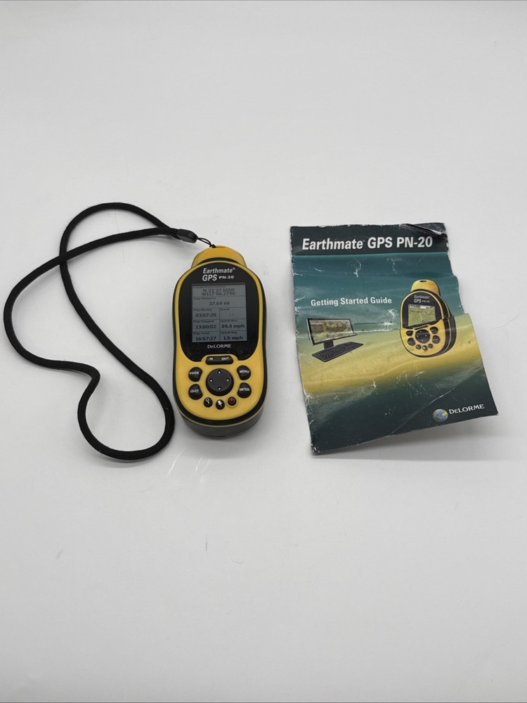 DeLorme Earthmate GPS PN-20 Yellow Handheld 2.2 in. LCD Screen Geocaching Hiking