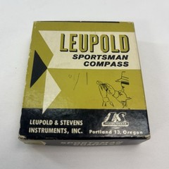Vintage Leupold & Stevens Sportsman Compass in Original Box Green Metal READ