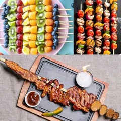 Bamboo S’mores Sticks 50pc 17.5″ Marshmallow Roasting Skewers