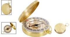 Gold Pocket Watch Compass – Perfect Portable Navigation for Outdoor Adventures