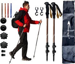 Lightweight 7075 Aluminum Trekking Poles with Flip Lock – Pair of 2