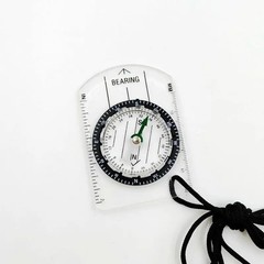 1pc new outdoor mini acrylic transparent scale compass, map measurement