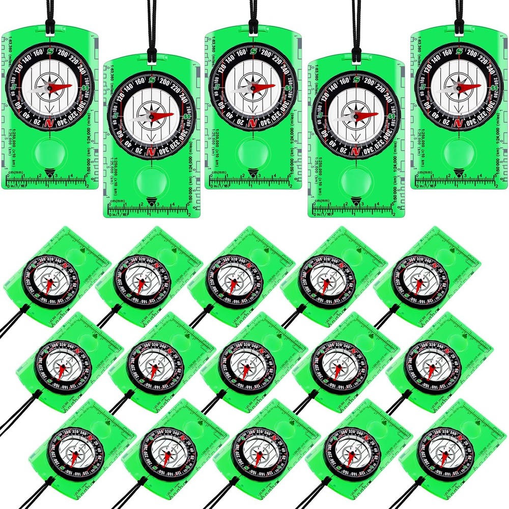 Acrylic Hiking Compass for Orienteering & Navigation – Kids Map Reading Tool, Gr