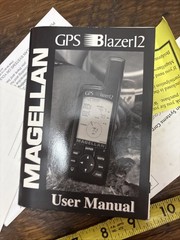 Magellan GPS Blazer 12 Satellite Navigator w/ Manual Parts Or Repair !