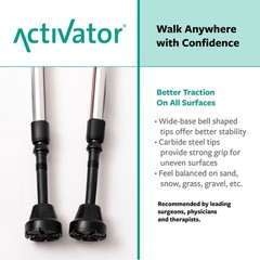 Urban Poling ACTIVATOR® Walking Poles for Balance and Rehabilitation – 1 Pair –