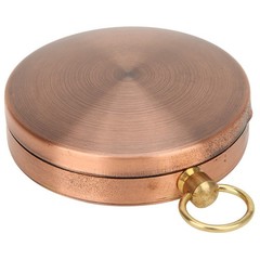 Portable Retro Metal Copper Flip Cover Pocket Watch Compass for Camping Hiking