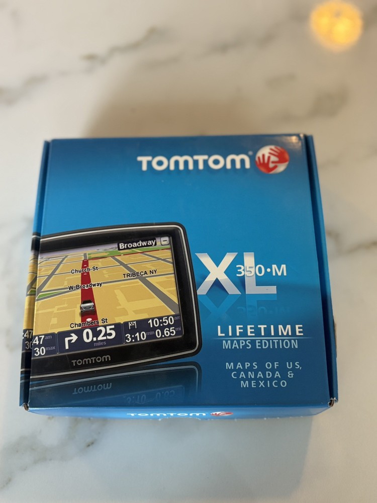 NEW TomTom XL 350 TM Car GPS Set USA/Canada/Mexico Maps Lifetime Traffic 350 kit