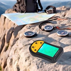 Digital Altimeter Barometer Thermometer 8-in-1 Backlit LCD for Hiking Camping