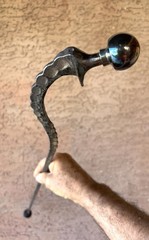 Hand Forged Walking Cane From Titanium Hip Implant One Of A Kind 15 OZ 34” Long