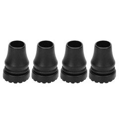 4pcs Serrated Rubber Tip Covers for 16-22mm Diameter Walking Crutches and Canes