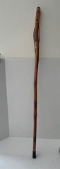 Brazos Rustic Walking Stick/Hiking Staff Handcrafted Leather Lanyard 39 1/2 Inch