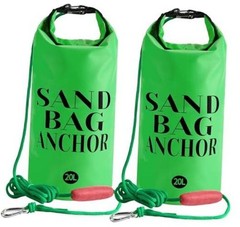 RunNico 500D Sand Anchor for Small Boats,2 in 1 PWC Jet Ski Green-2pcs-20L