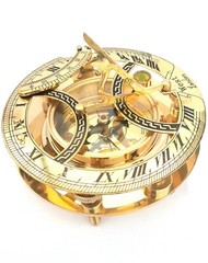 Nautical Vintage Style – 5″ Brass Sundial Compass, Compass gift,Anniversary Gift