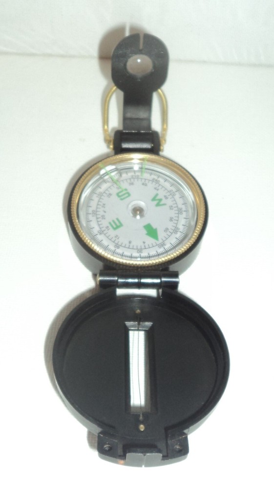 ENGINEER LENSATIC COMPASS Black With Brass Loop