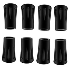 8x Puntas de goma para bastones de senderismo Puntas para bastones de trekking