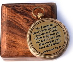 I Know The Plans I Have for You Engraved Compass with Wooden Box Jeremiah 29 …