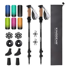 KINGGEAR Nordic Walking Stick, TP1 Hiking Poles Retractable Lightweight 7075 …