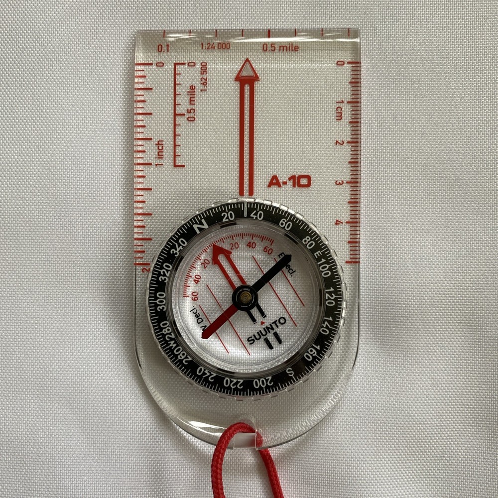 Suunto A-10 Recreational Field Compass Baseplate Hiking Camping Made in Finland